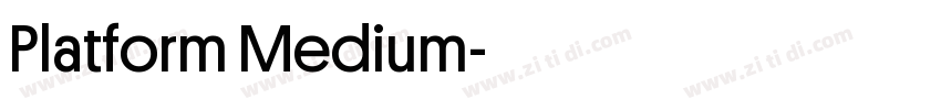 Platform Medium字体转换